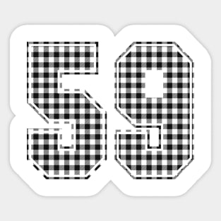 Plaid Number - 59 - Dark Sticker